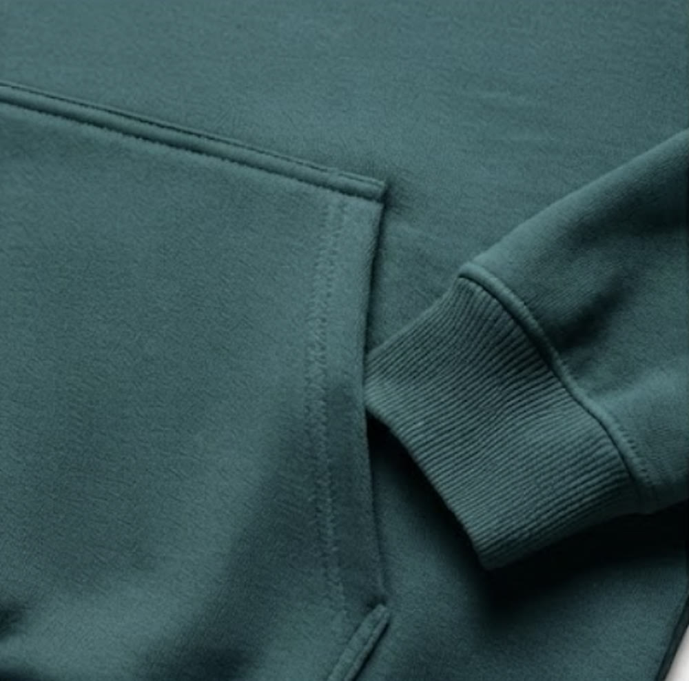 Oversized Hoodie — Dark Green — view 3