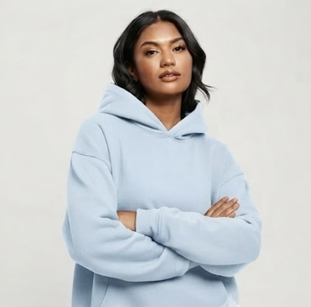 Oversized Hoodie — Sky Blue — view 4